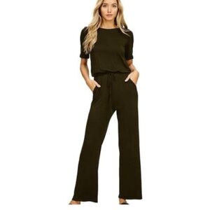 NWT ANNABELLE 3/4 Sleeve Keyhole Back Jumpsuit SZ XL